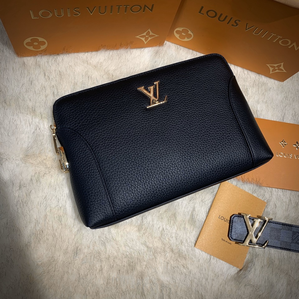 Clutch - Ví cầm tay nam - khóa số Louis Vuitton LKM 402 - LOUIS KIMMI STORE