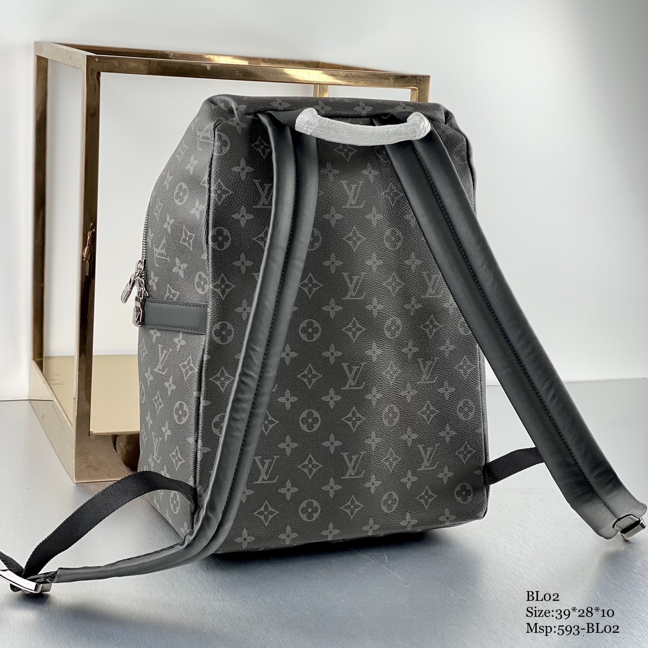 Balo da Louis Vuitton Đen họa tiết Mono BLV02 - LOUIS KIMMI